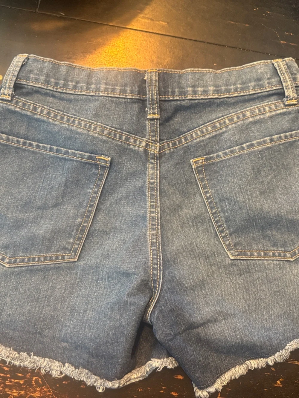Old Navy Blue Denim Frayed Hem Kids Shorts